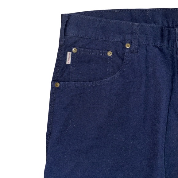 Carhartt Navy Canvas Carpenter Jean Loose Original Fit 40x34 New! - Picture 7 of 9